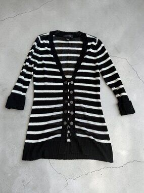 WHITE HOUSE BLACK MARKET WHBM Striped Cardigan Size XS